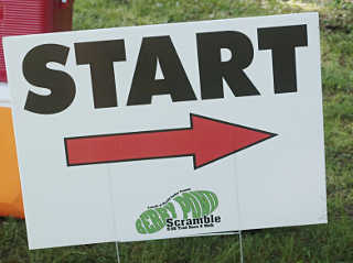 Berry Pond Scramble start sign